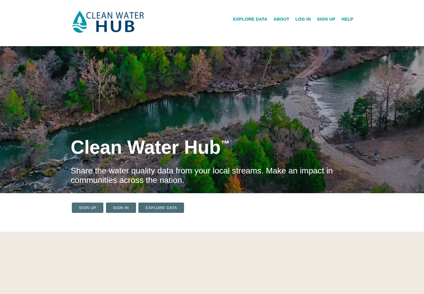 Screenshot of cleanwaterhub.org