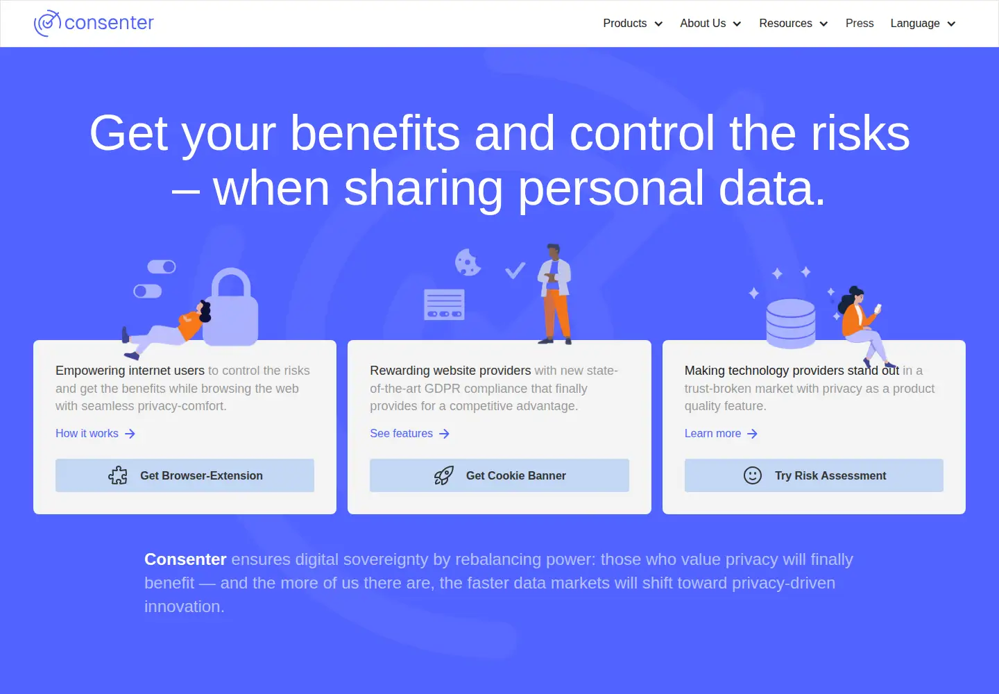 Screenshot of consenter.eu