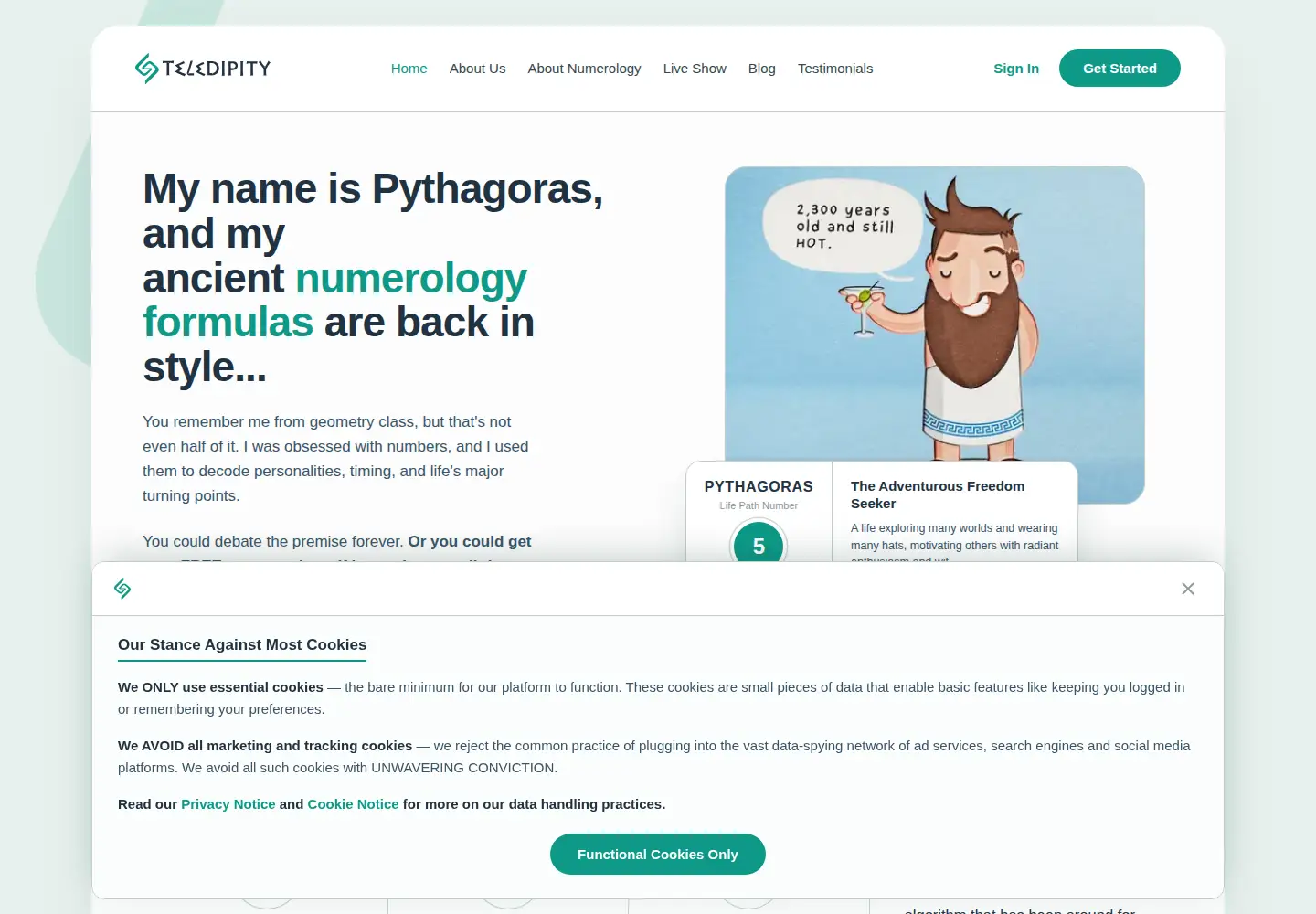 Screenshot of teledipity.com