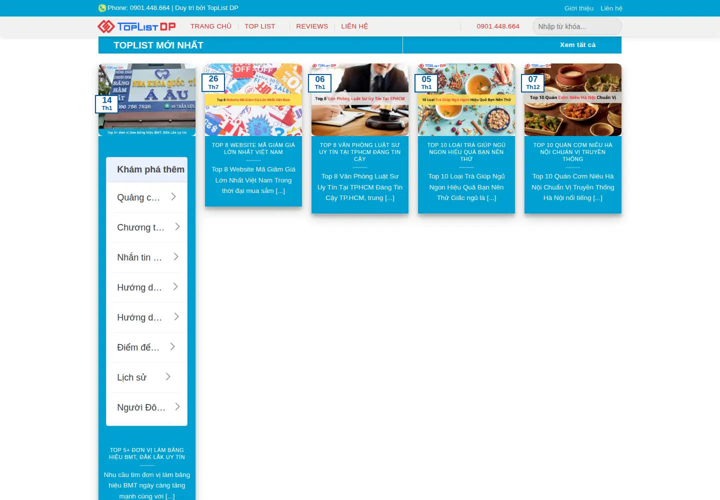 Captured homepage of toplistdp.com in the current scan