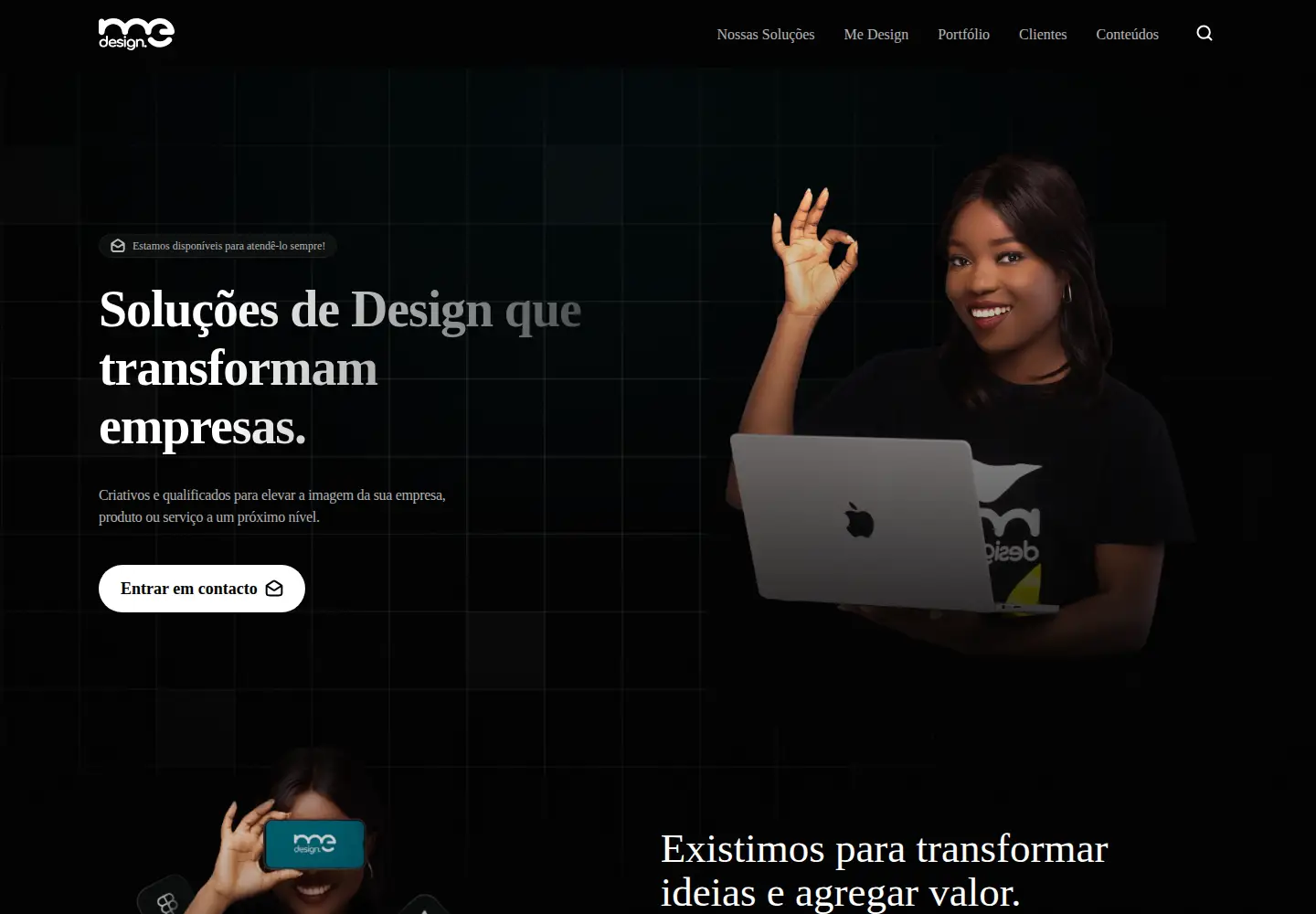 Captured homepage of medesign-angola.com in the current scan