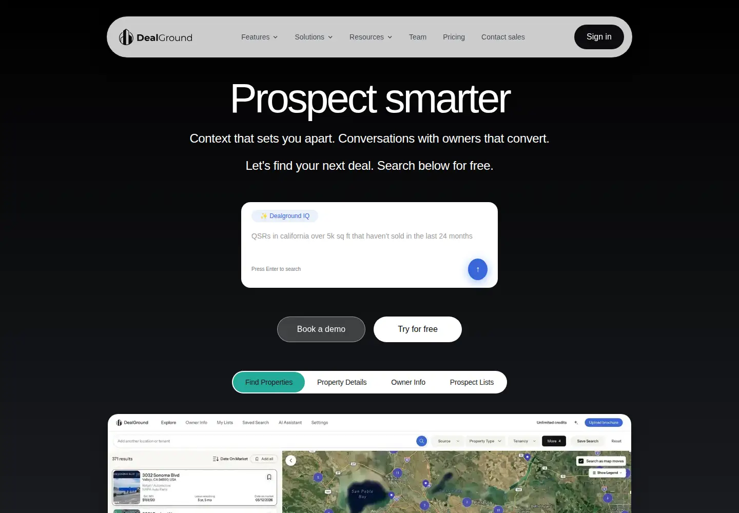 Screenshot of dealground.com