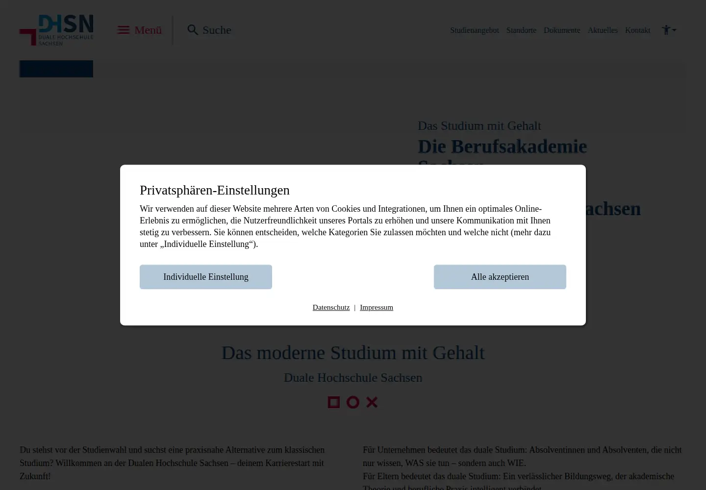 Screenshot of dhsn.de