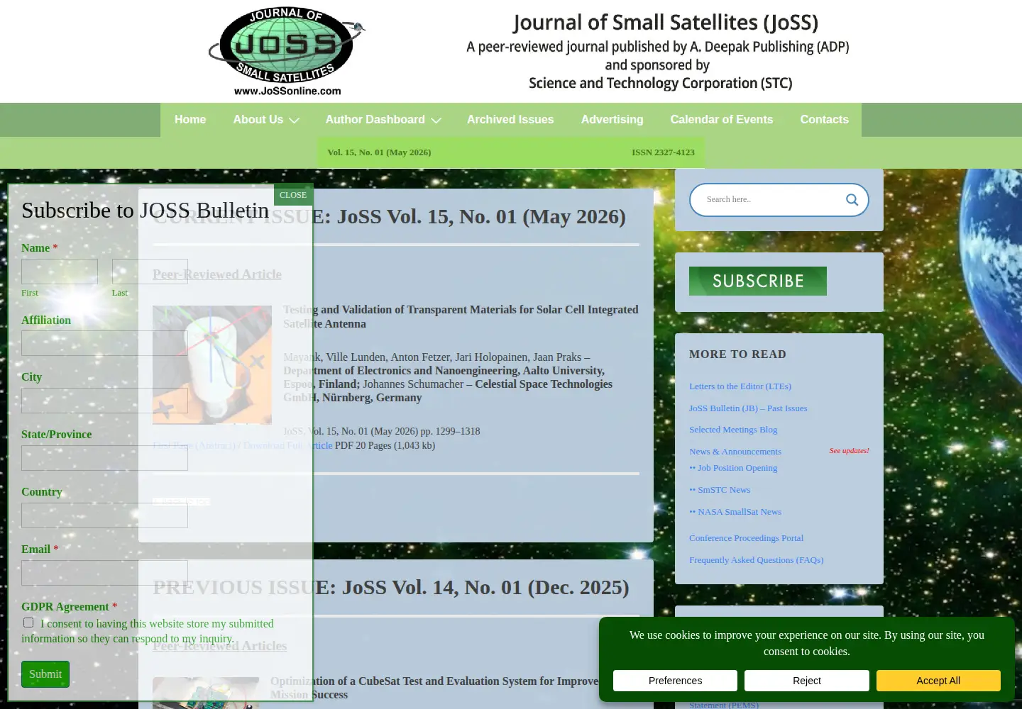 Screenshot of jossonline.com