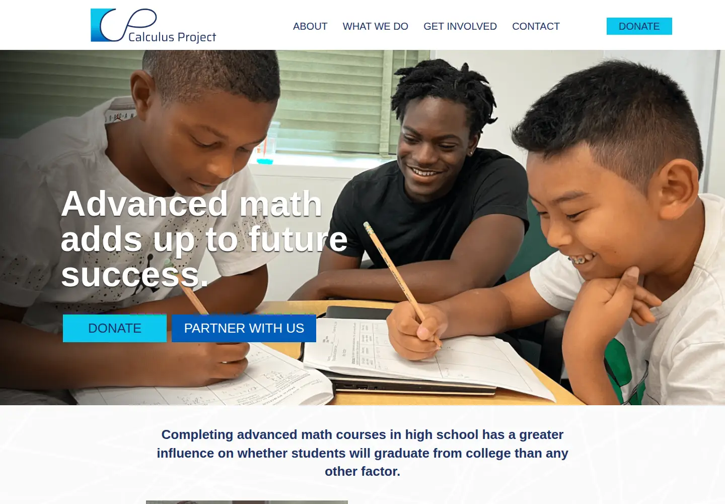 Screenshot of thecalculusproject.org
