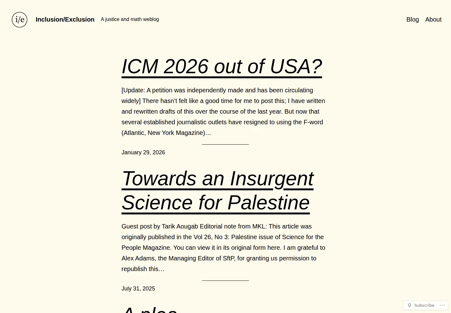 Screenshot of inclusionexclusion.org