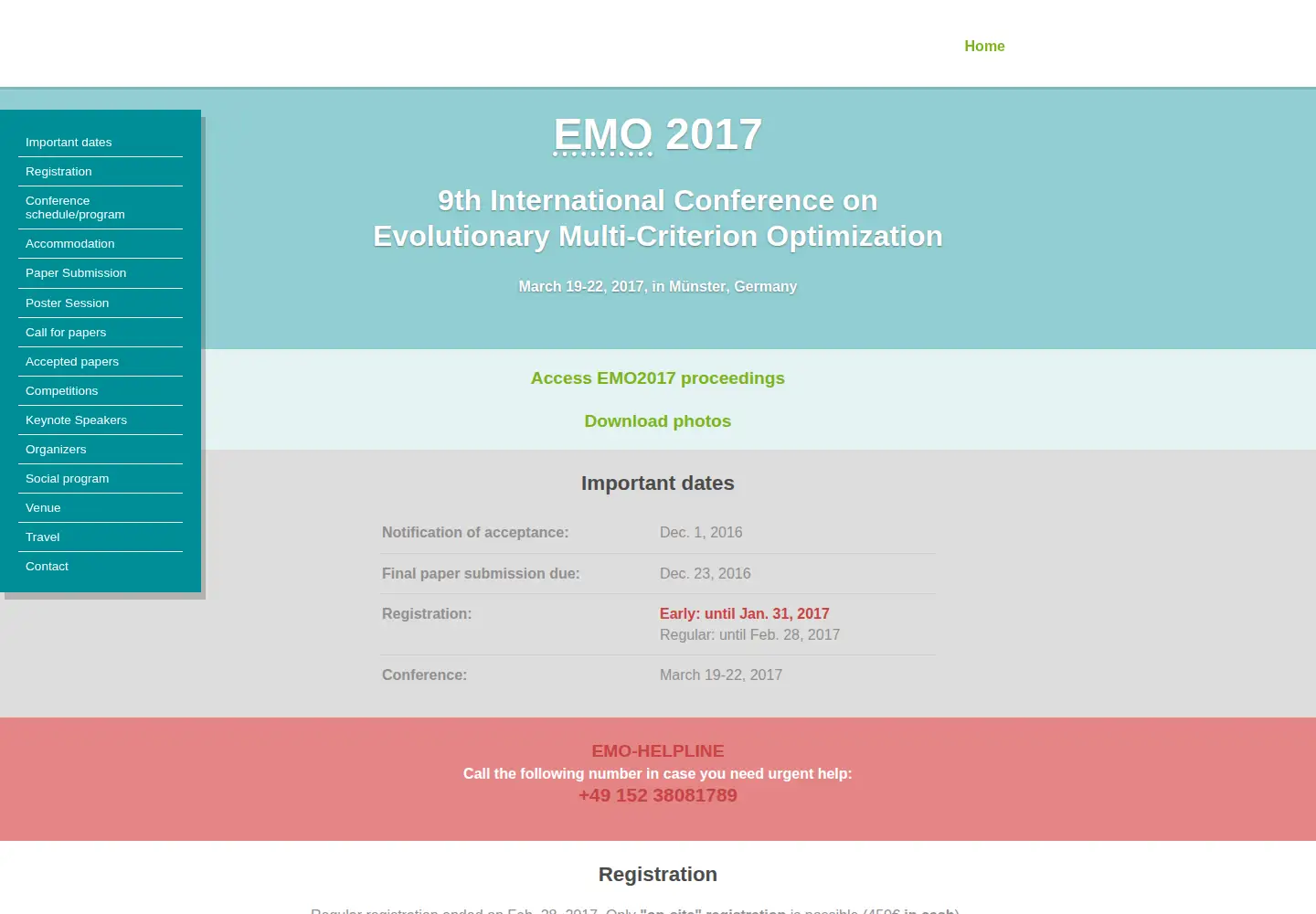 Screenshot of emo2017.org