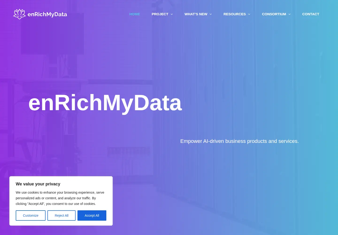 Screenshot of enrichmydata.eu