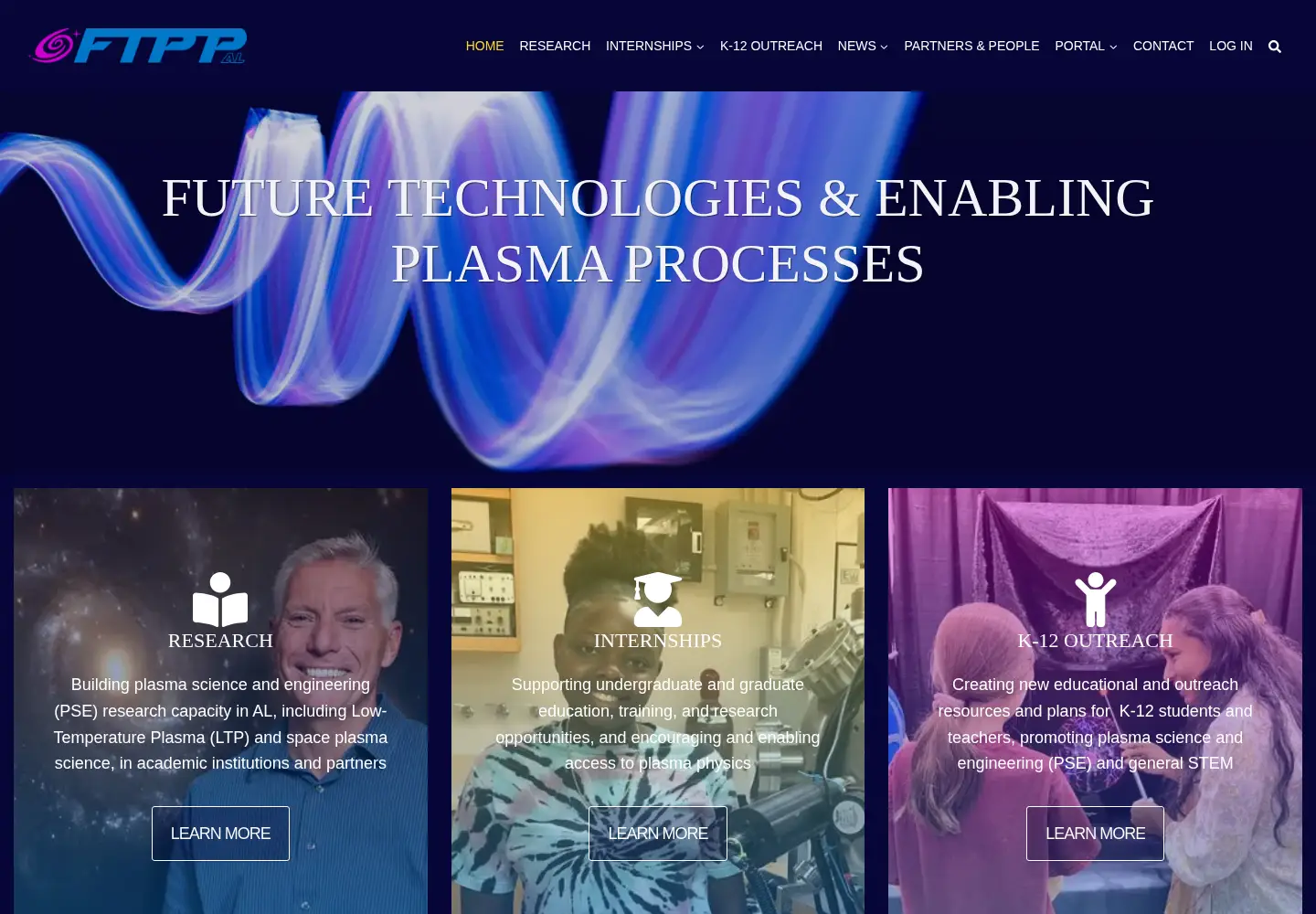 Captured homepage of alabamaphysics.com in the current scan