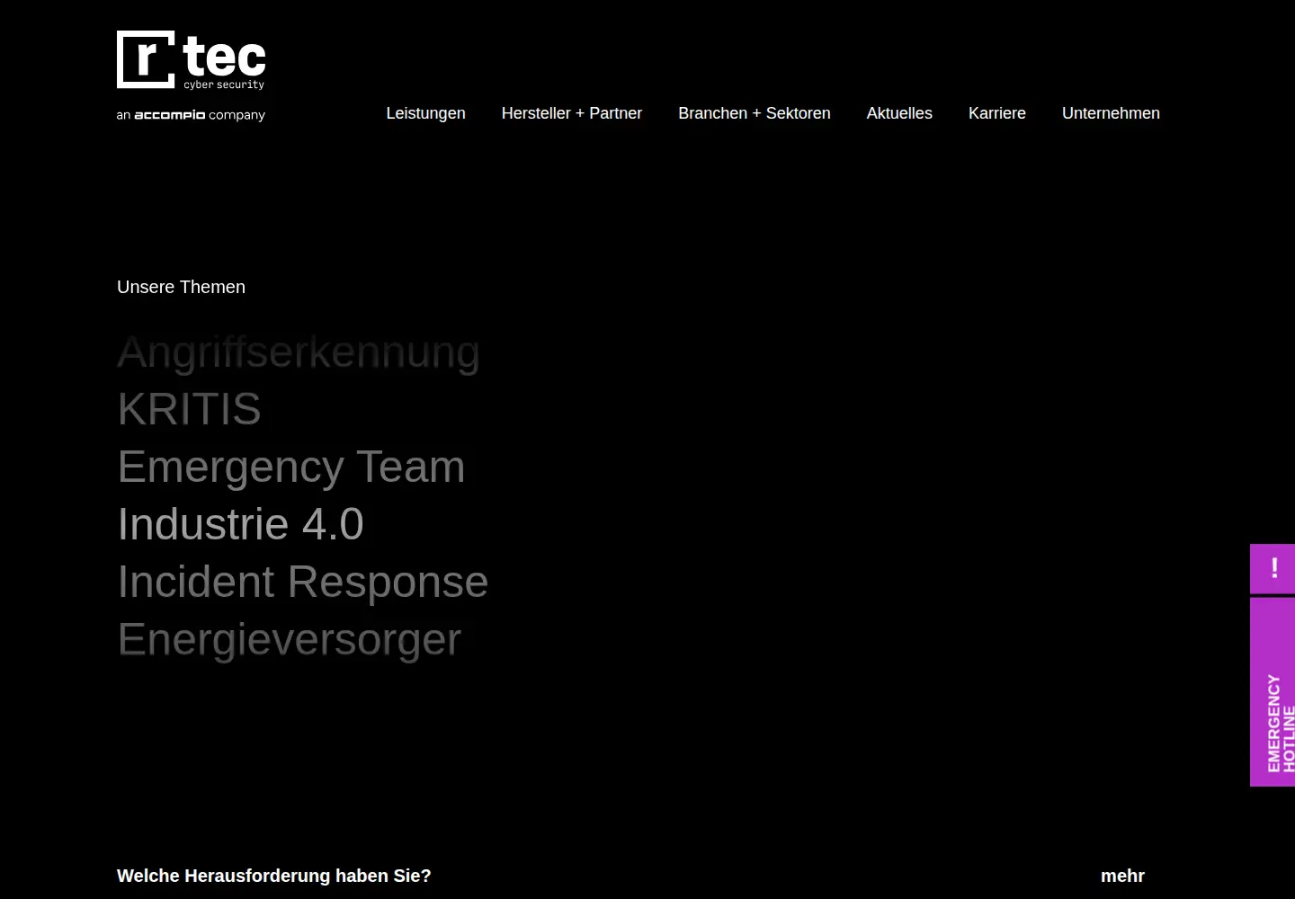 Captured homepage of r-tec.net in the current scan