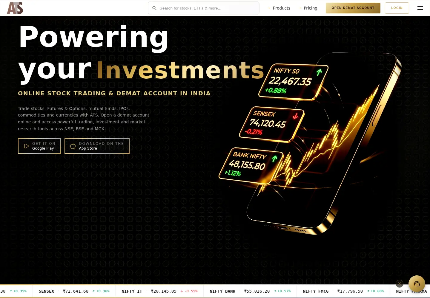 Screenshot of adityatrading.in