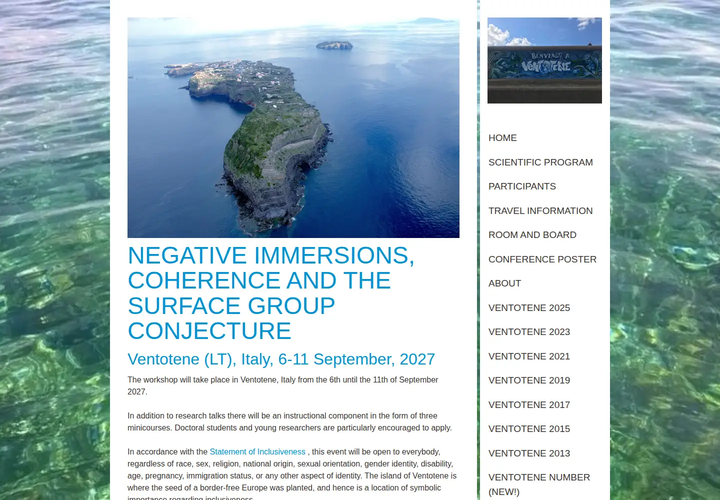 Captured homepage of ventoteneinternationalworkshops.net in the current scan