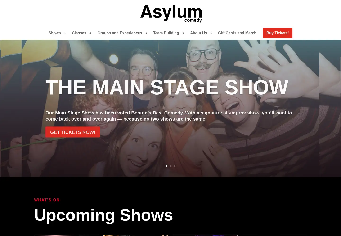 Screenshot of improvasylum.com