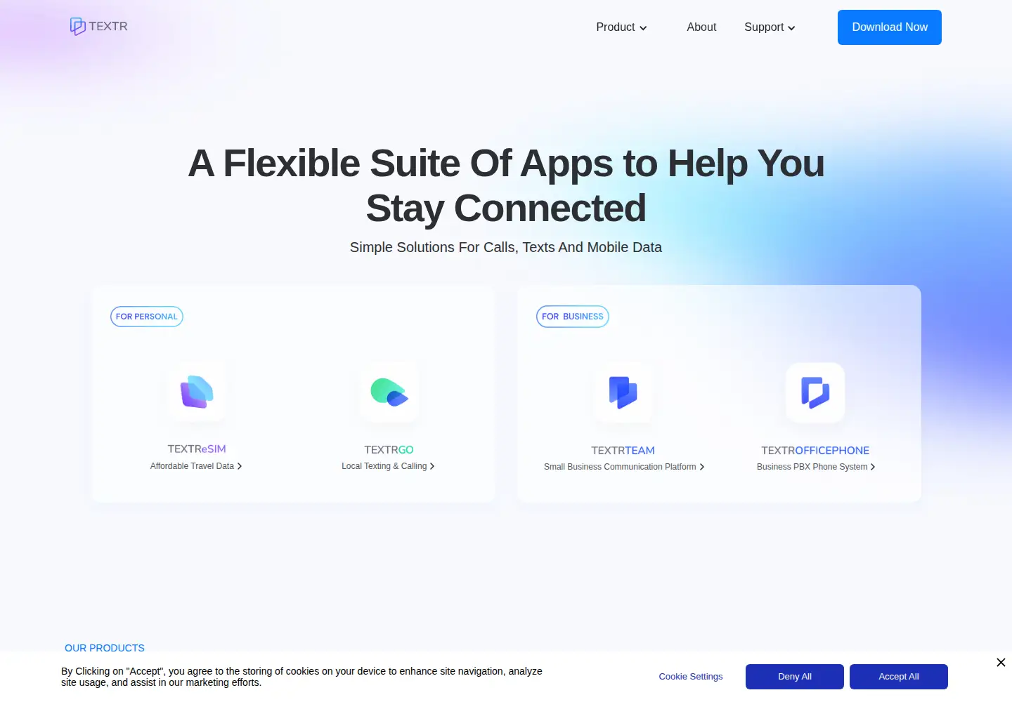 Screenshot of textrapp.com
