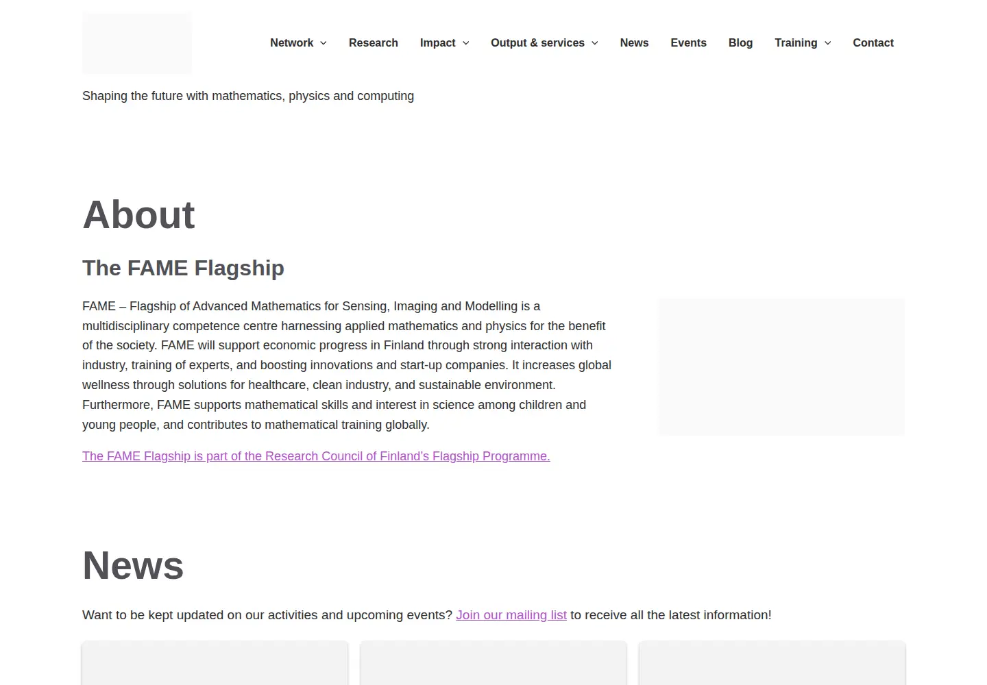Captured homepage of fameflagship.fi in the current scan