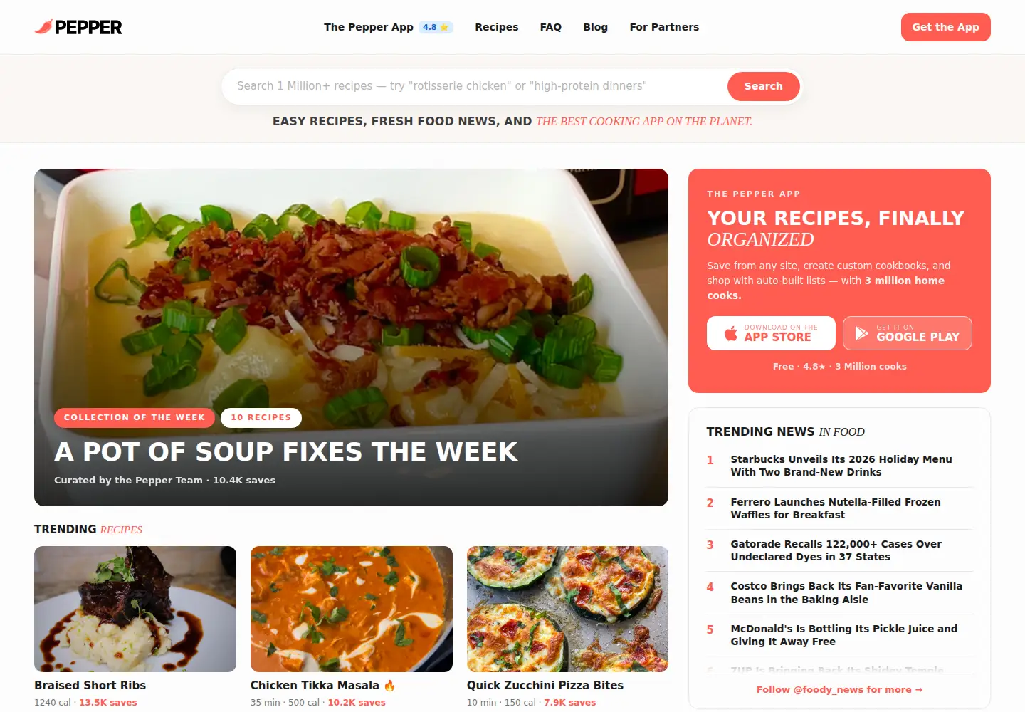 Screenshot of peppertheapp.com