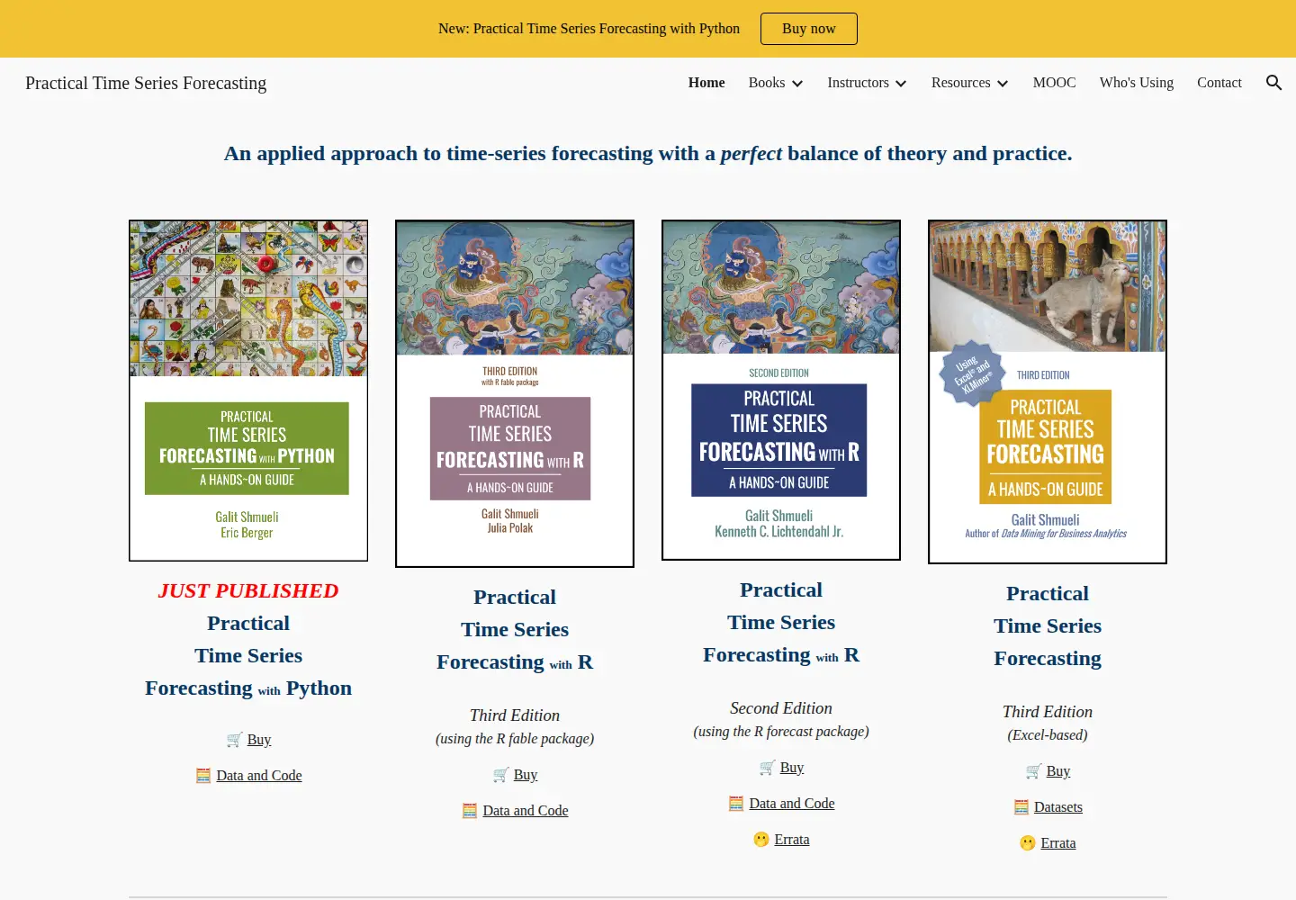 Captured homepage of forecastingbook.com in the current scan