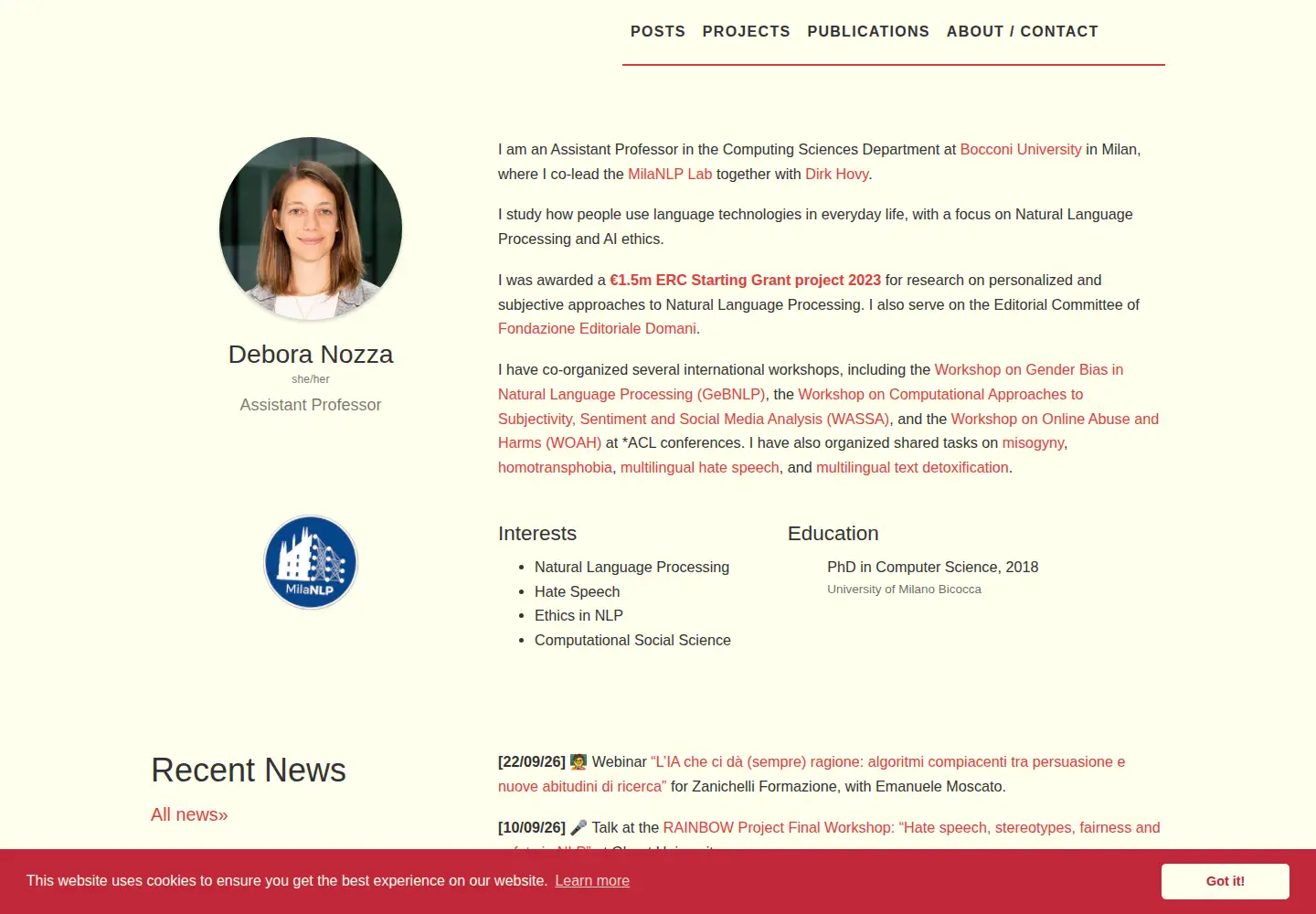 Screenshot of deboranozza.com