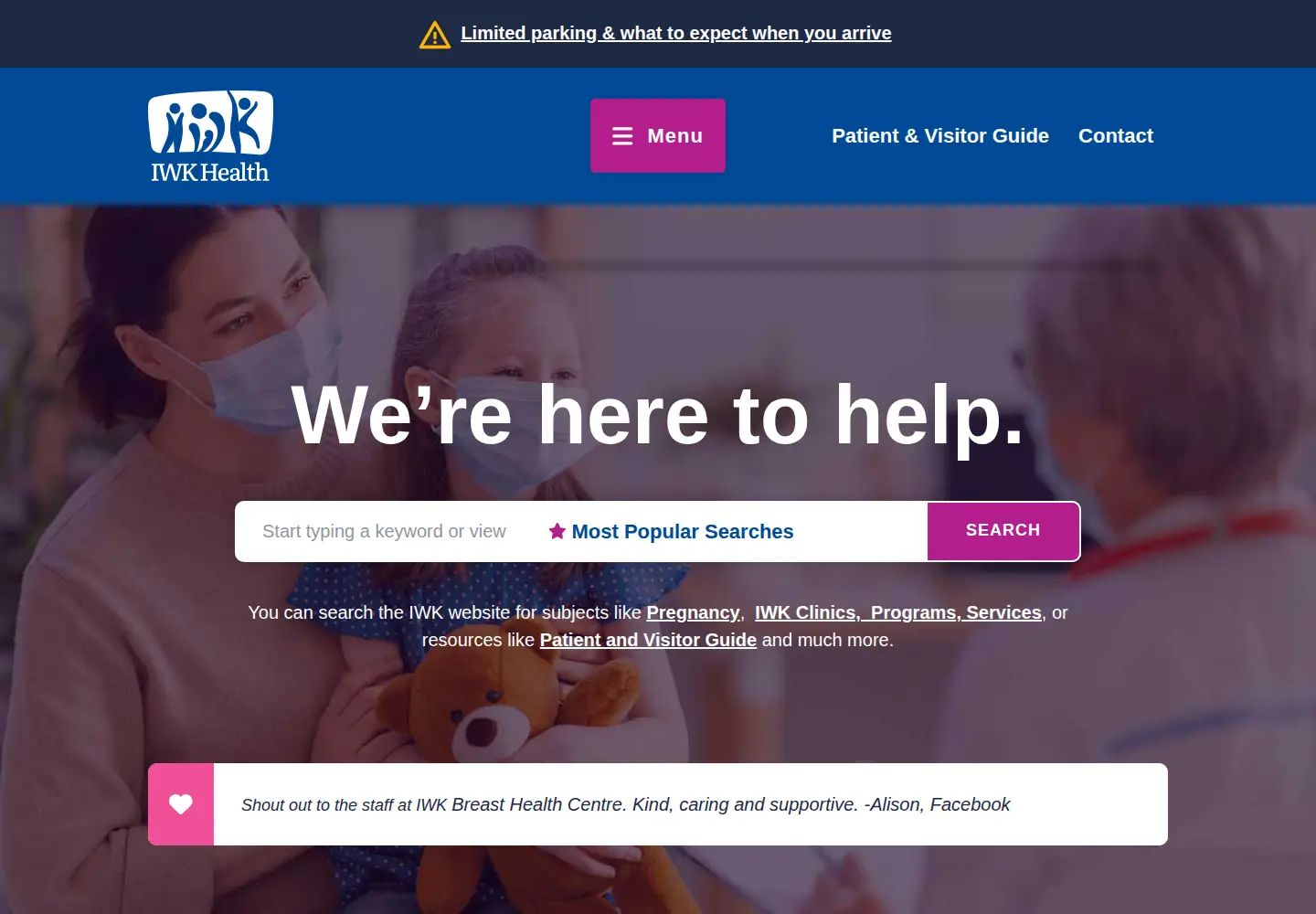 Screenshot of iwkhealth.ca