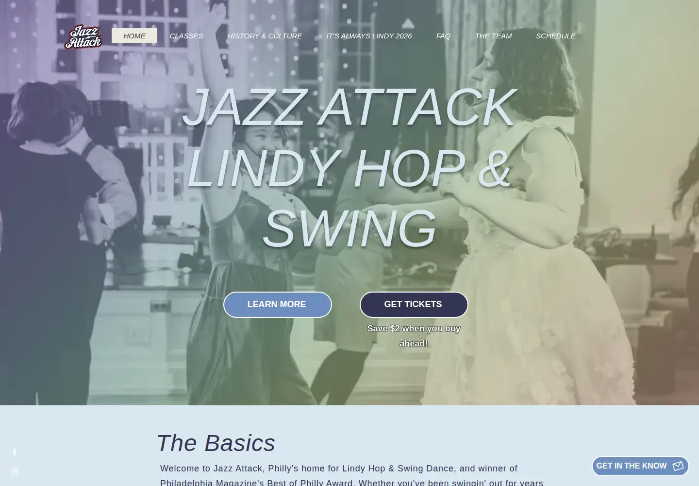 Screenshot of jazzattackswings.com