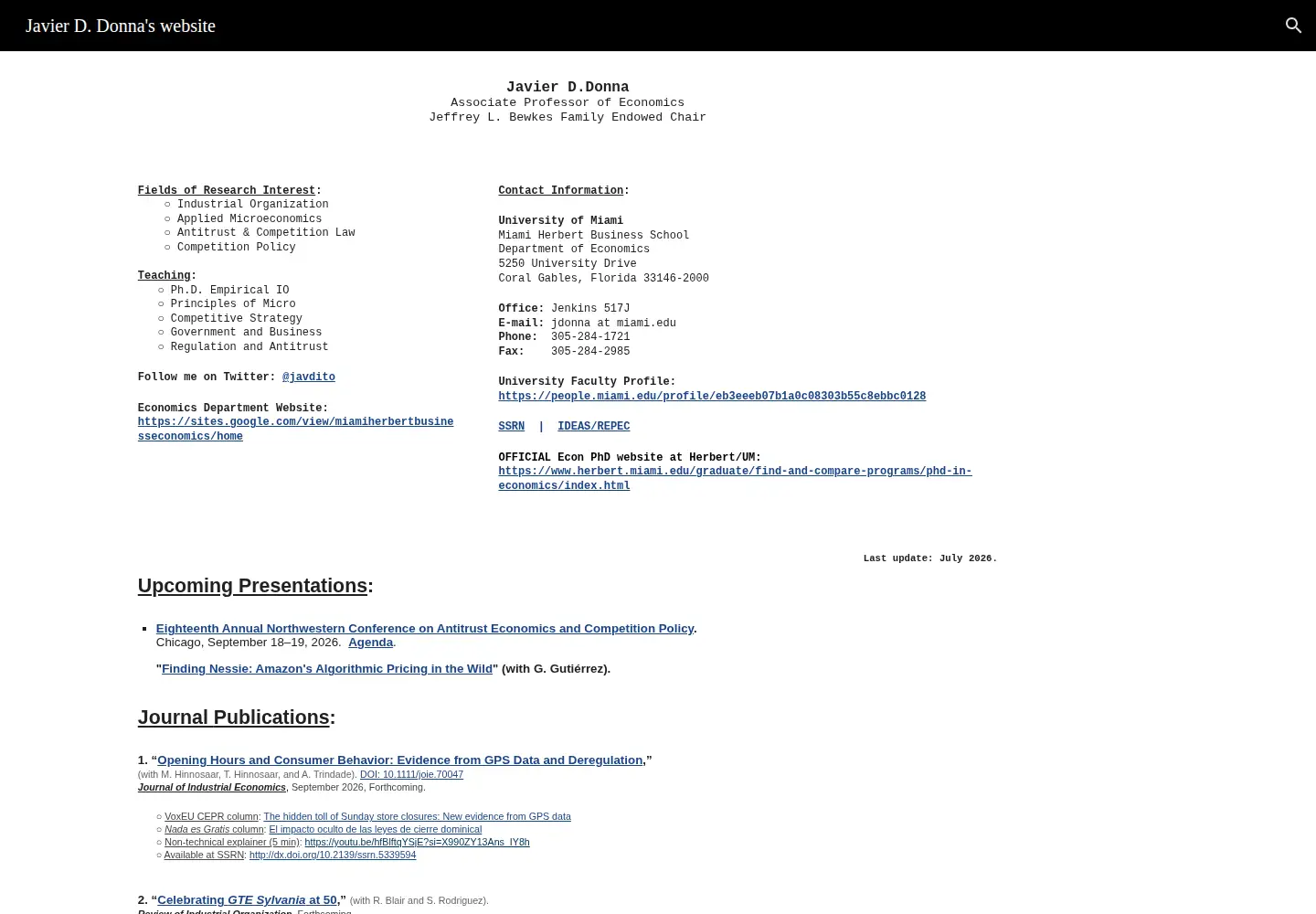 Screenshot of jdonna.org