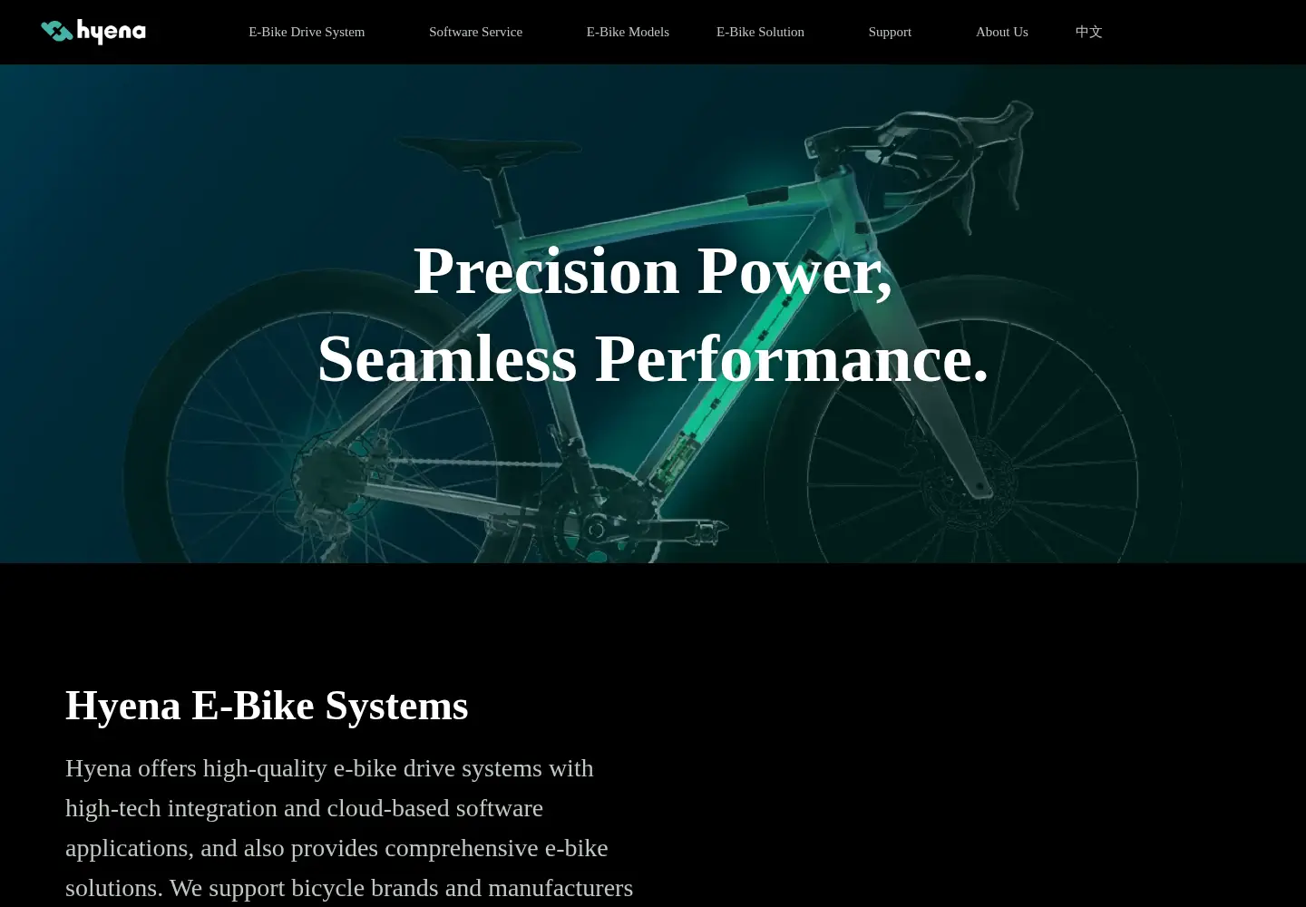 Screenshot of hyena-ebike.com
