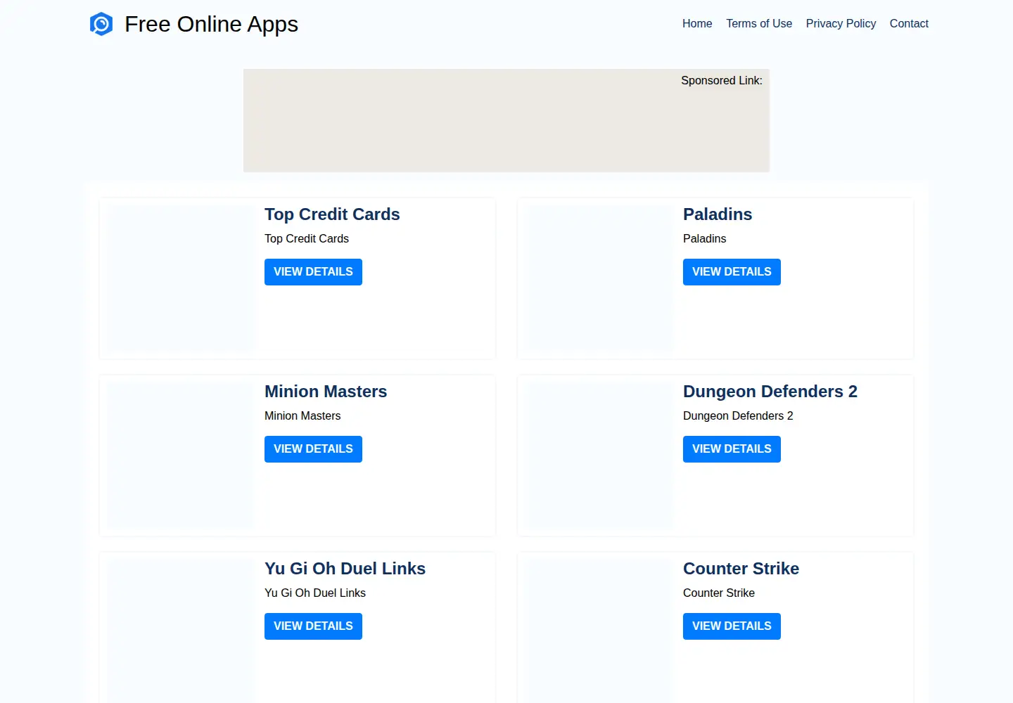 Captured homepage of freeonlineapps.net in the current scan