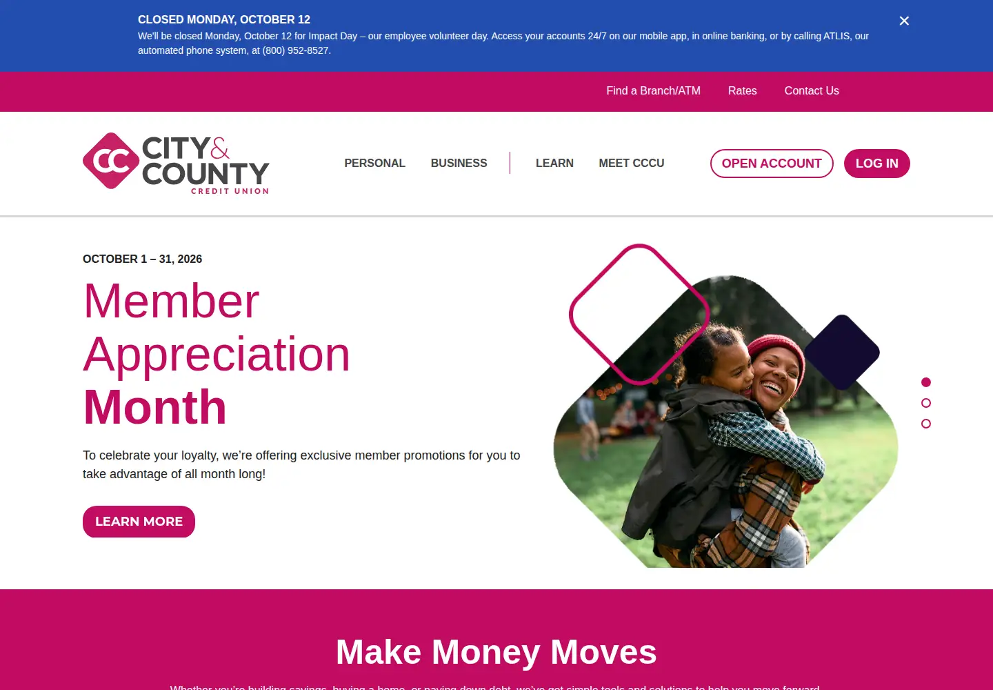 Captured homepage of cccu.com in the current scan