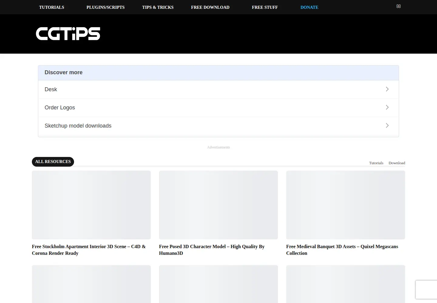 Screenshot of cgtips.org