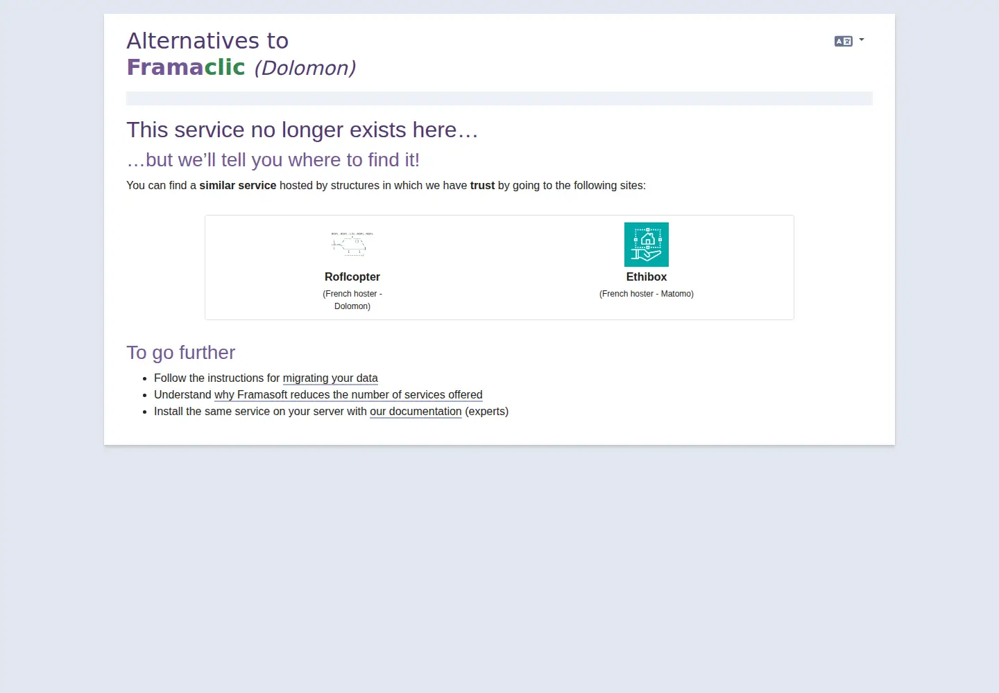 Screenshot of framaclic.org