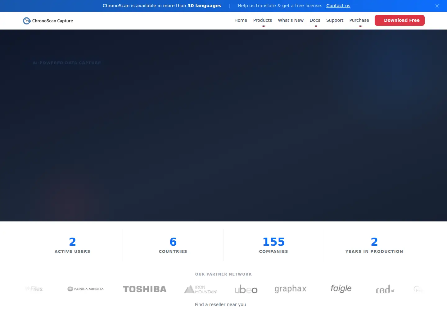 Screenshot of chronoscan.org
