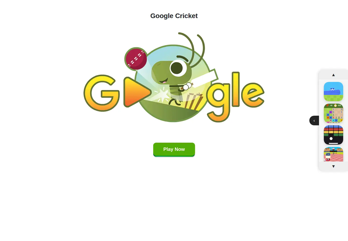 Screenshot of doodlecricket.org
