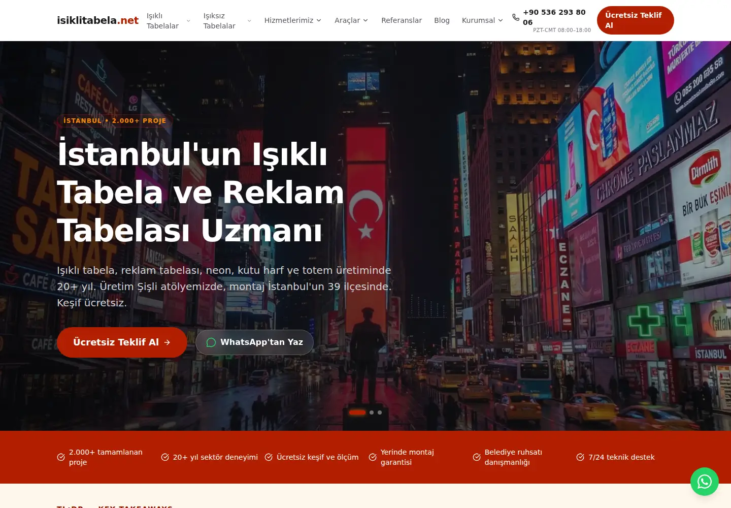 Captured homepage of isiklitabela.net in the current scan