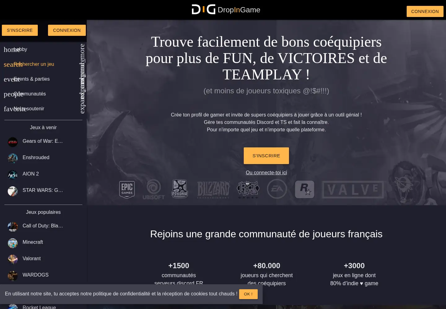 Screenshot of dropingame.com