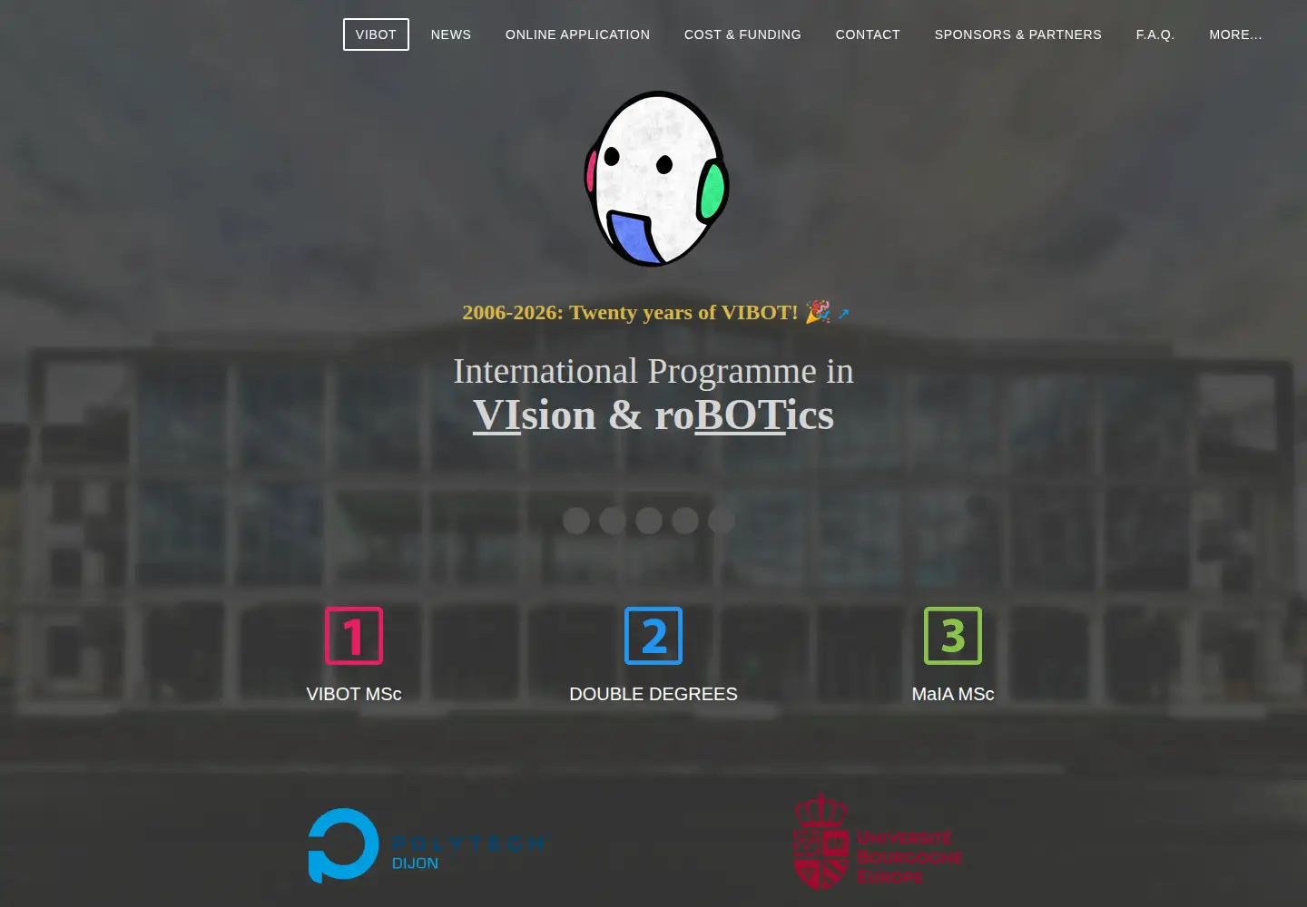 Captured homepage of vibot.org in the current scan