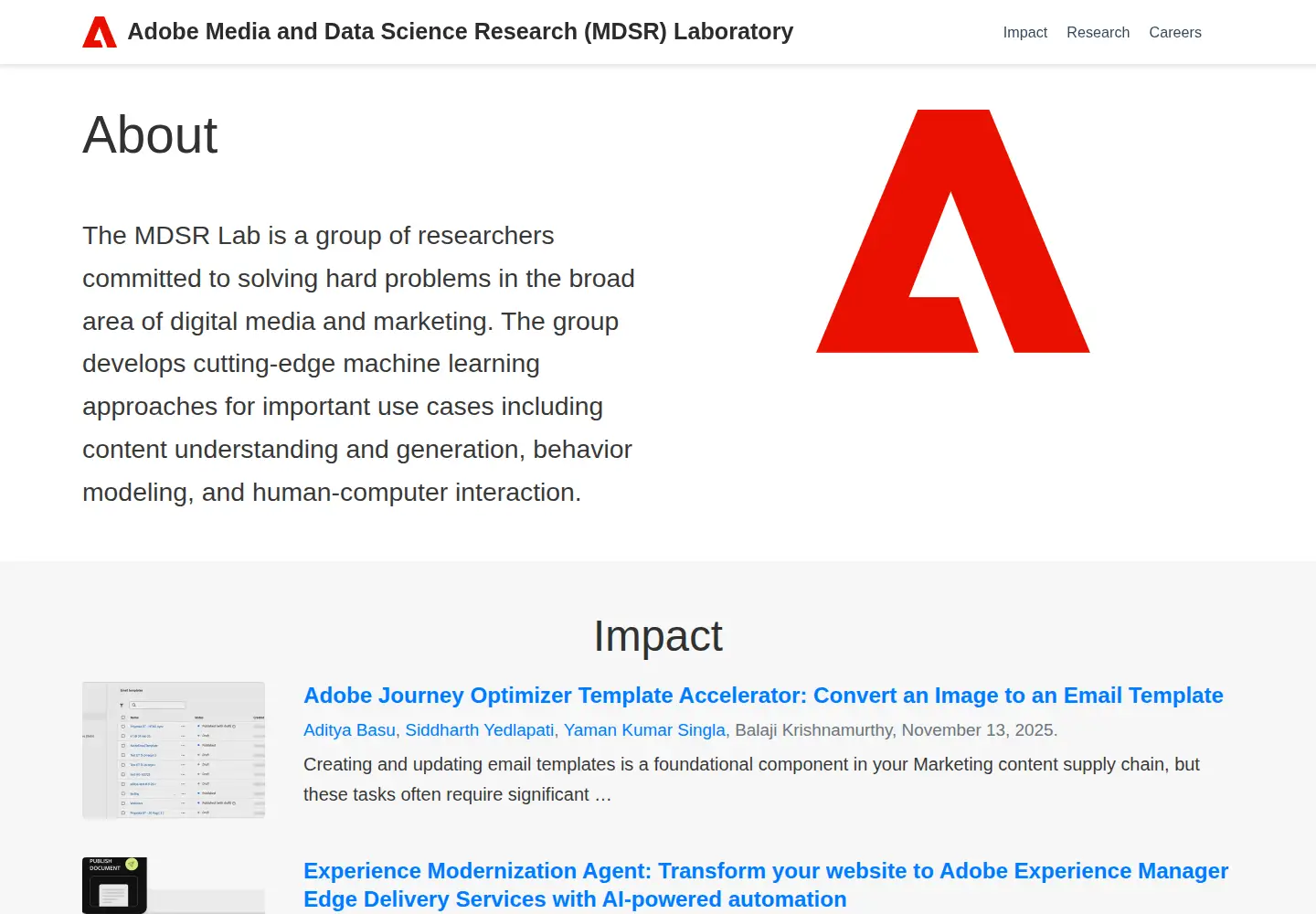 Screenshot of mdsr.live
