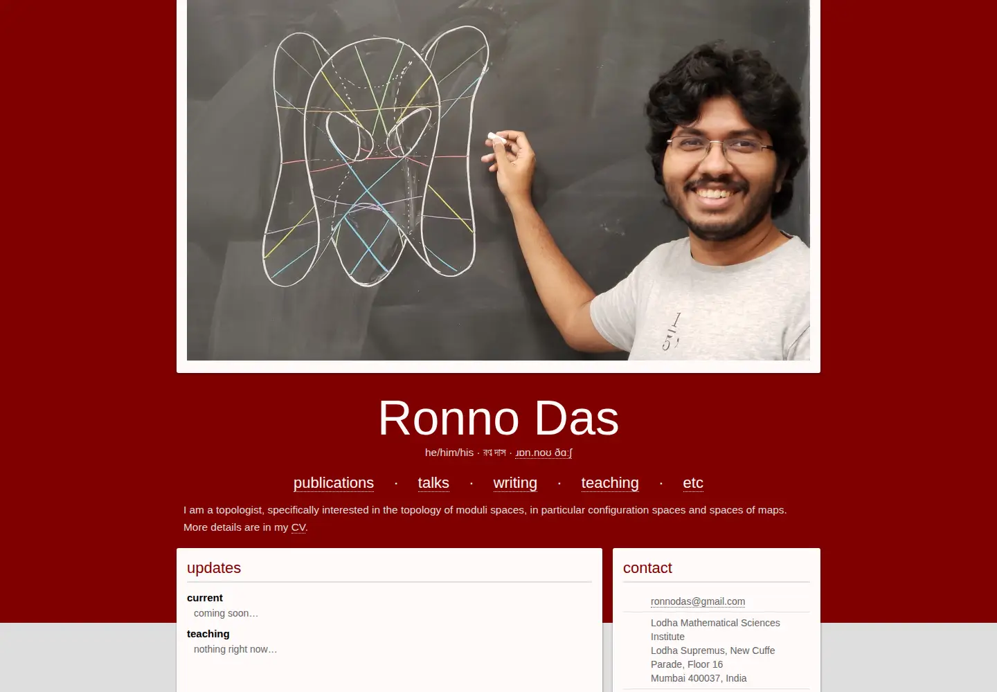 Captured homepage of ronnod.as in the current scan
