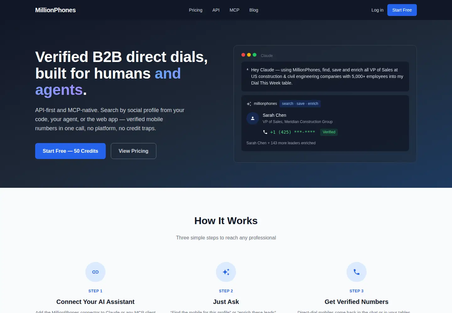Screenshot of millionphones.com