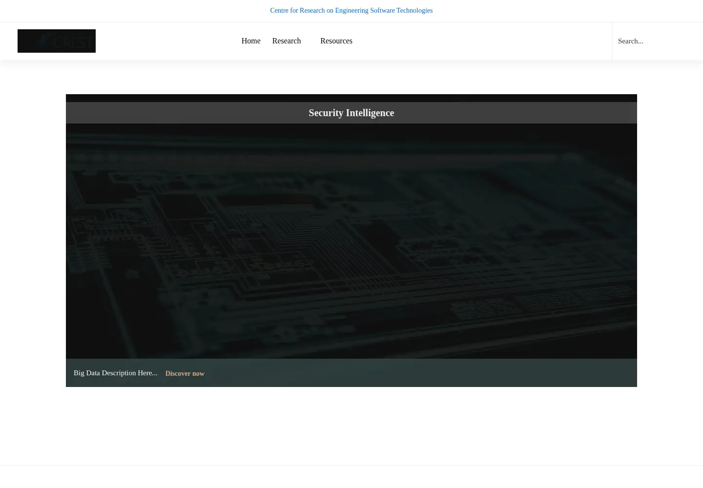 Captured homepage of crest-centre.net in the current scan