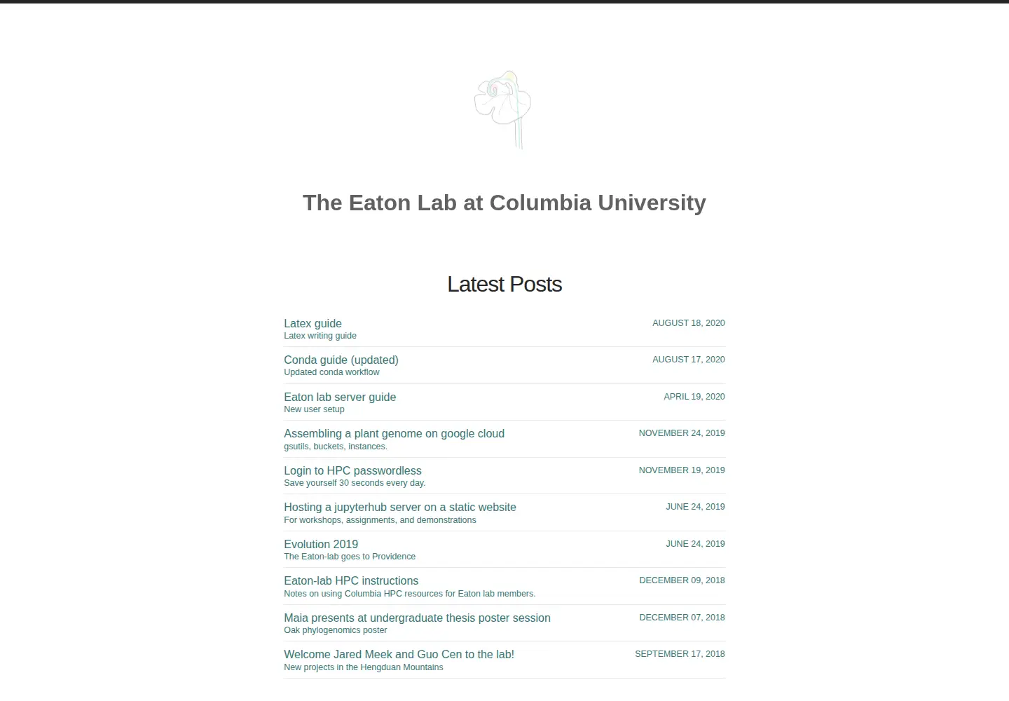 Screenshot of eaton-lab.org