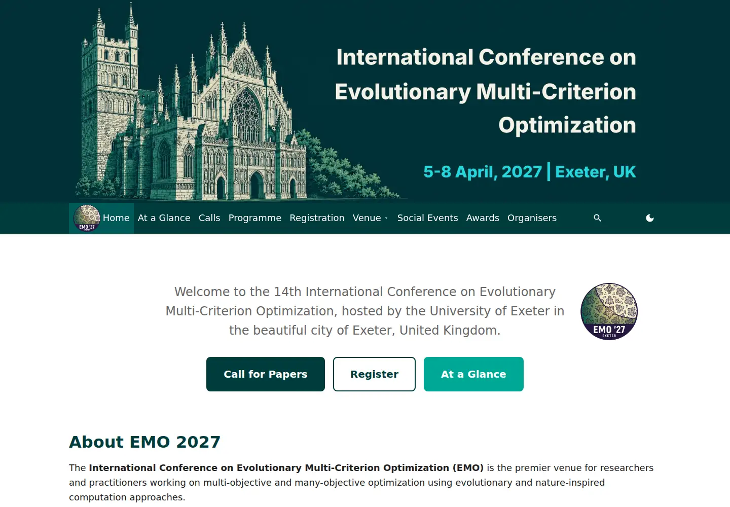 Captured homepage of emo2027.org in the current scan