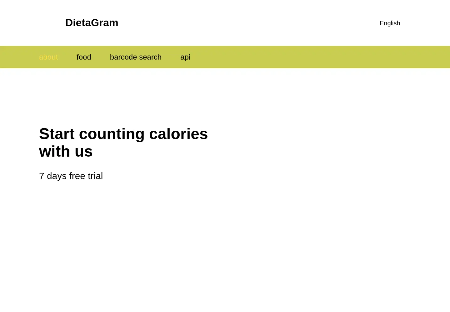 Screenshot of dietagram.com
