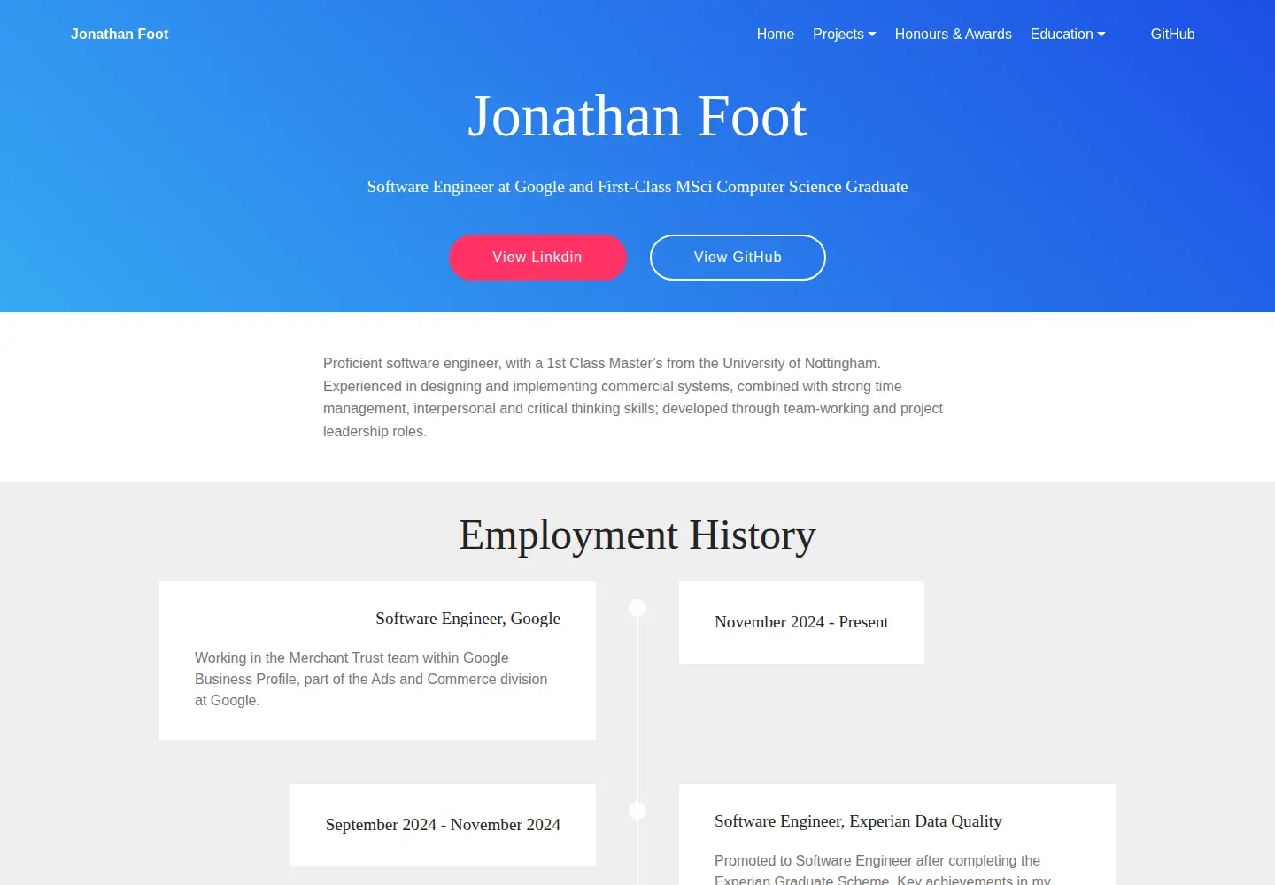 Screenshot of jonathanfoot.com