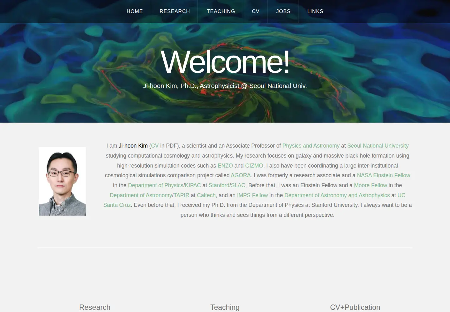 Screenshot of jihoonkim.org