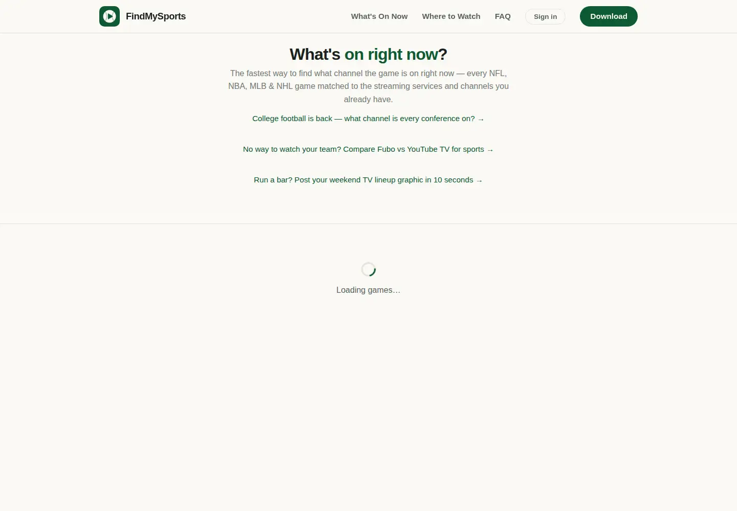 Screenshot of find-my-sports.com