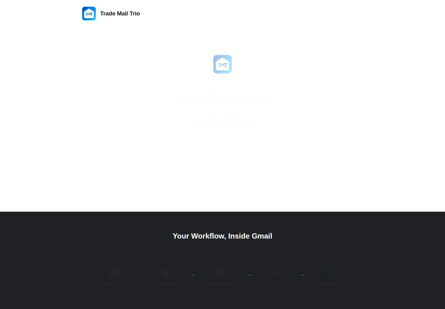 Screenshot of trademailtrio.com