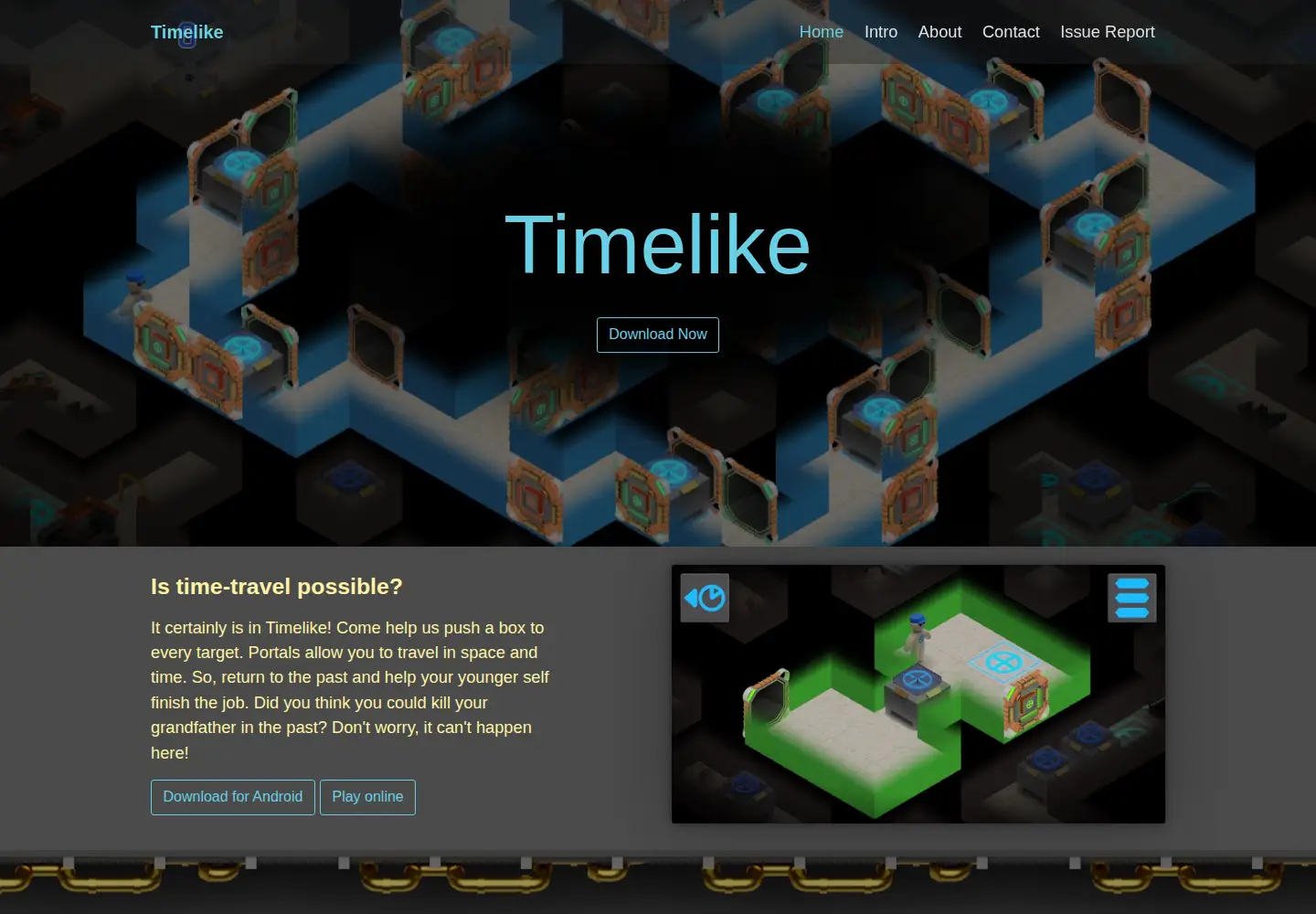 Screenshot of timelike.eu