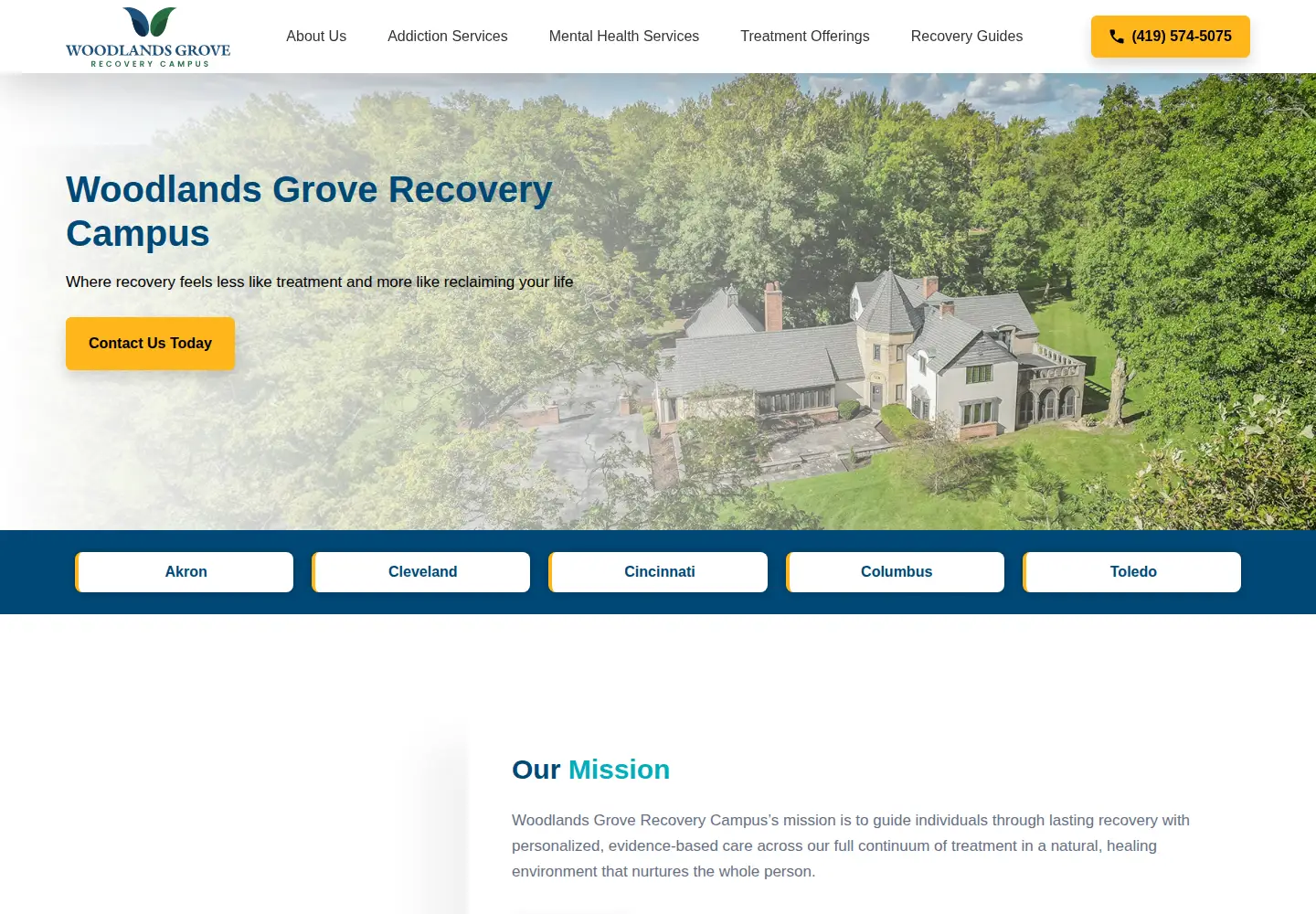 Screenshot of recoveryohio.org