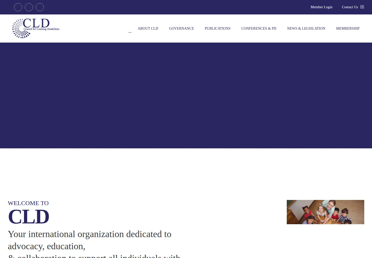 Screenshot of council-for-learning-disabilities.org