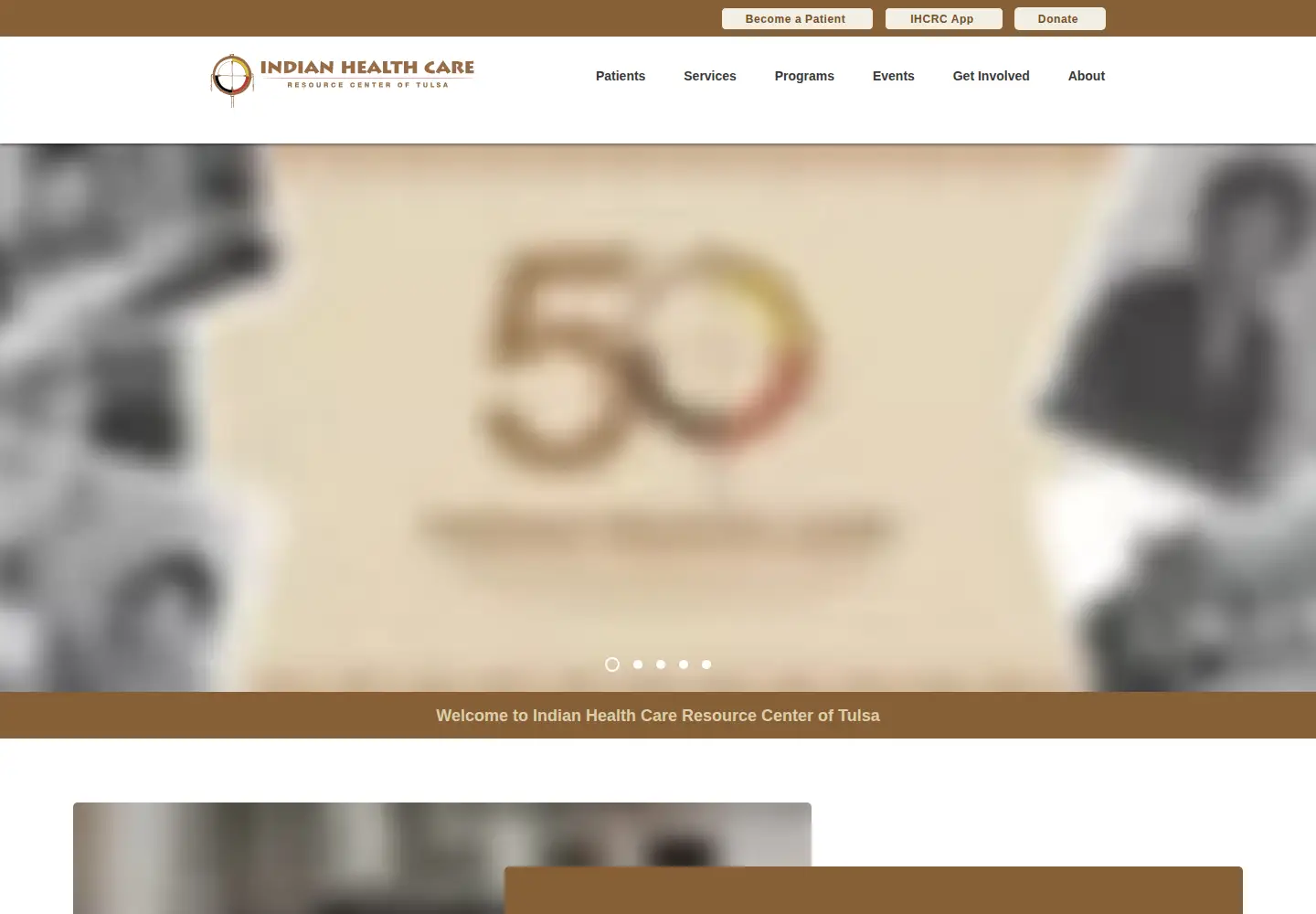 Captured homepage of ihcrc.org in the current scan